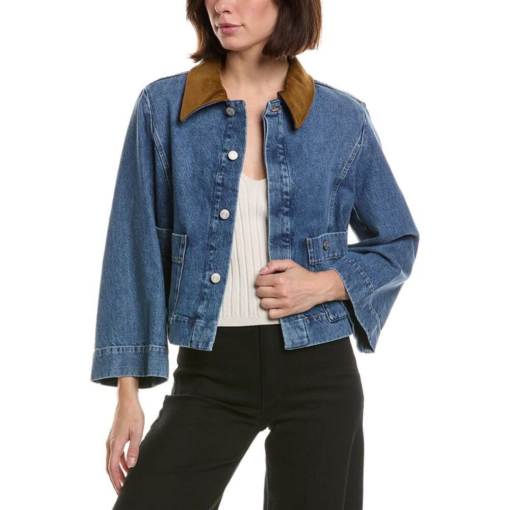 Frame Denim Womens Frame The Mini Denim Swing Jacket